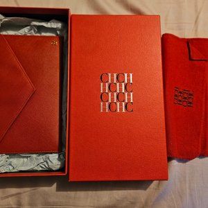 Carolina Herrara Red Leather Clutch